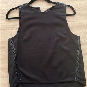 Black sleeveless top